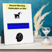 Patterdale Terrier Hazard Warning! Fotoplaat (Zijkant)