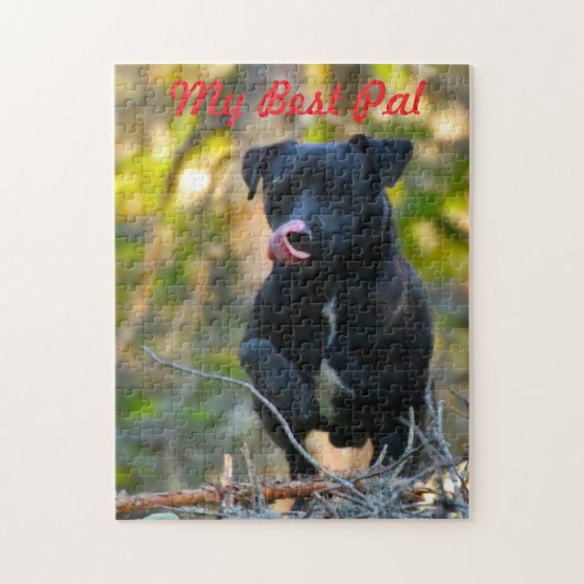 Patterdale Terrier. Legpuzzel (Verticaal)