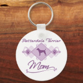 Patterdale Terrier Mam Sleutelhanger (Voorkant)