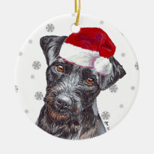 Patterdale Terrier - Santa Hat Kerstmis Bauble D