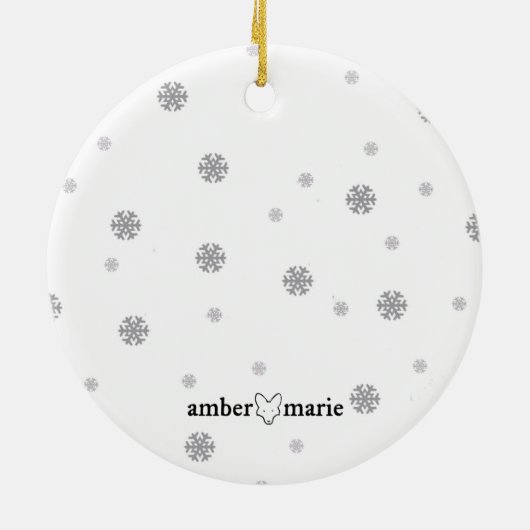 Patterdale Terrier - Santa Hat Kerstmis Bauble D Keramisch Ornament (Achterkant)