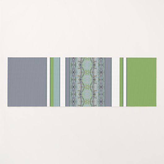 Pattered Accent Stripe Yogamat (Voorkant (horizontaal))