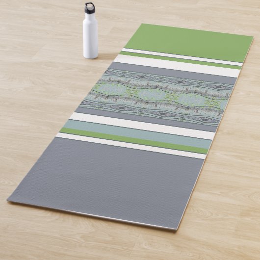 Pattered Accent Stripe Yogamat (In situ)