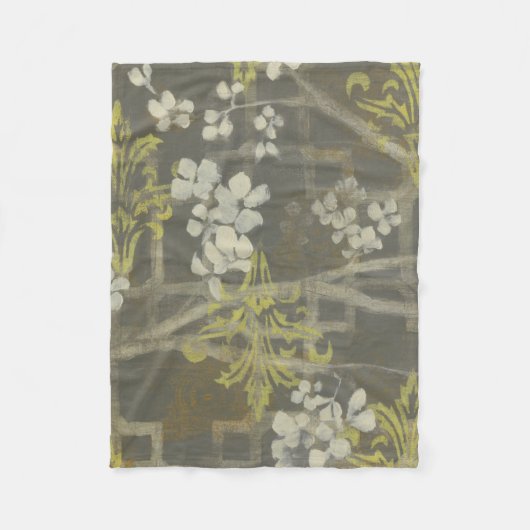 Pattered Blossom Branch I Fleece Deken (Voorkant)