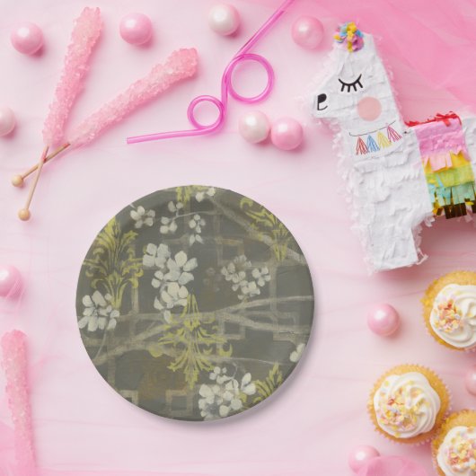 Pattered Blossom Branch I Papieren Bordje (Feest)