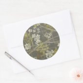 Pattered Blossom Branch I Ronde Sticker (Envelop)