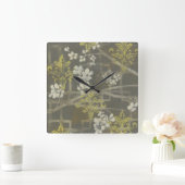 Pattered Blossom Branch I Vierkante Klok (Huis)