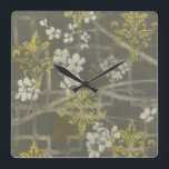 Pattered Blossom Branch I Vierkante Klok<br><div class="desc">Floral</div>