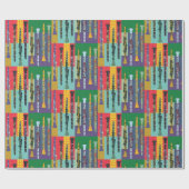 Pattered Clarinets Cadeaupapier (Vlak)