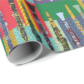 Pattered Clarinets Cadeaupapier (Rol Hoek)