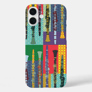 Pattered Clarinets iPhone 16 Plus Hoesje