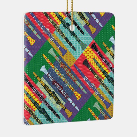 Pattered Clarinets Keramisch Ornament (Rechts)