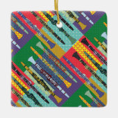 Pattered Clarinets Keramisch Ornament (Voorkant)
