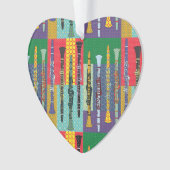 Pattered Clarinets Ornament (voorkant)