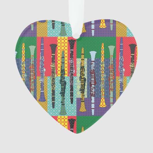 Pattered Clarinets Ornament (voorkant)