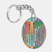 Pattered Clarinets Sleutelhanger (Voorkant Links)