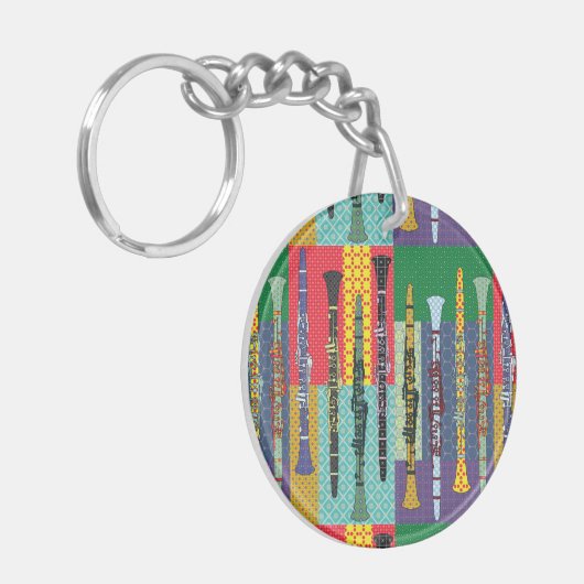 Pattered Clarinets Sleutelhanger (Voorkant Links)
