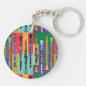 Pattered Clarinets Sleutelhanger (Achterkant)