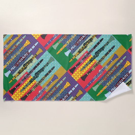 Pattered Clarinets Strandlaken (Voorkant)