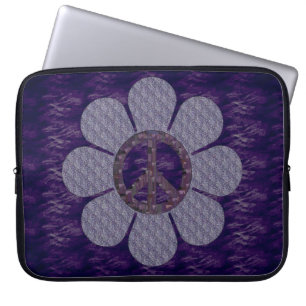 Pattered Peace Flower Laptop Sleeve