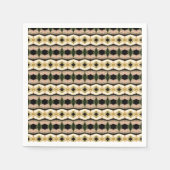 Pattered Pink Black en Taupe Designer Servet (Voorkant)