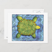 Pattered Turtle Briefkaart (Voorkant / Achterkant)