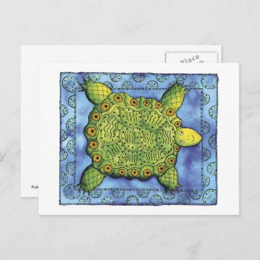 Pattered Turtle Briefkaart (Voorkant / Achterkant)