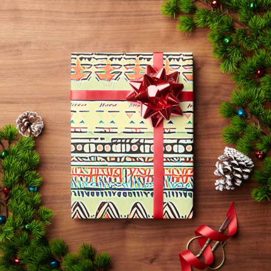 pattereerde aarde kleuren cadeaupapier (Feestdagen Geschenken)