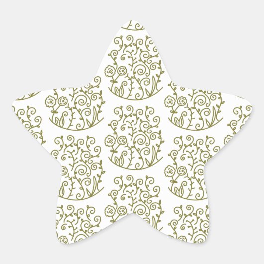patterend draaien ster sticker (Voorkant)