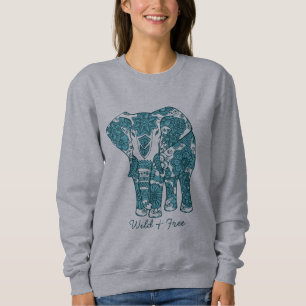 patterende olifant Art Wild en Free Trui
