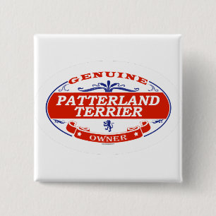 Patterland Terrier Vierkante Button 5,1 Cm
