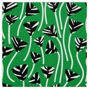 Pattern 210121 - Black, White and Grass Green Stof
