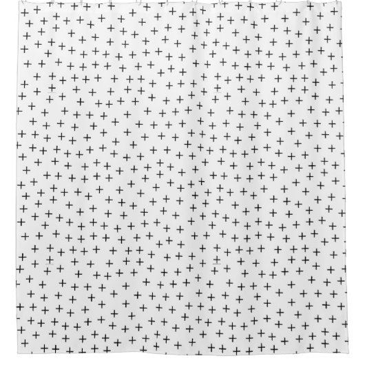 Pattern 270715 - Black Crosses and White Douchegordijn (Voorkant)