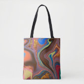 pattern abstract brown tote bag (Voorkant)