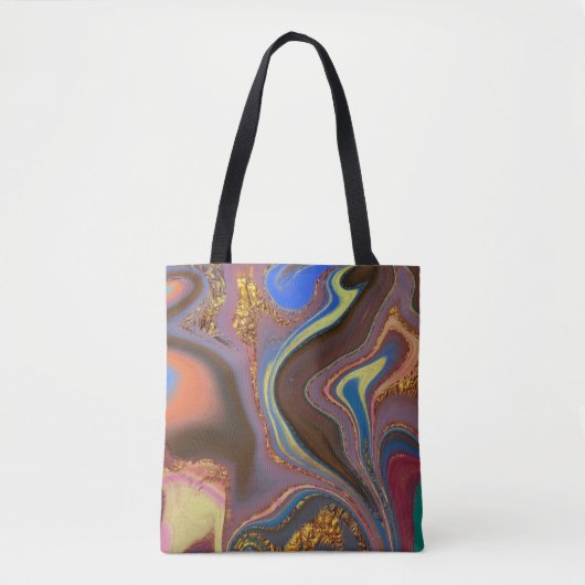 pattern abstract brown tote bag (Voorkant)