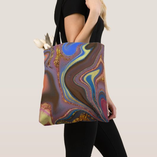 pattern abstract brown tote bag (Dichtbij)