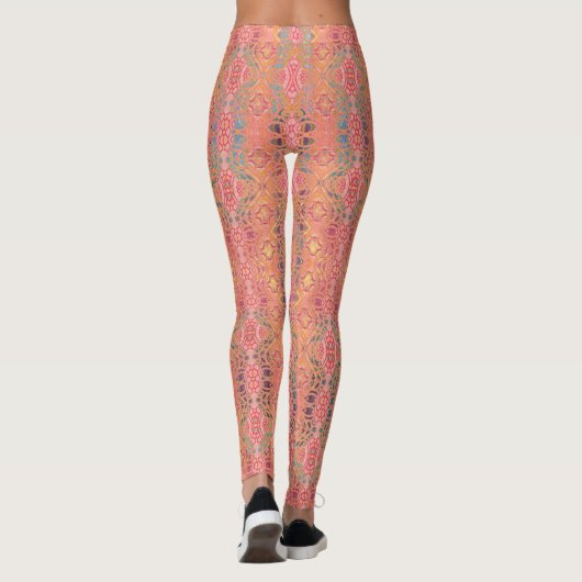 pattern abstract pink leggings (Achterkant)