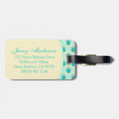 Pattern aqua mint green genaamd bagagelabel (Achterkant horizontaal)