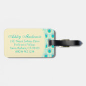 Pattern aqua mint green genaamd bagagelabel (Achterkant horizontaal)