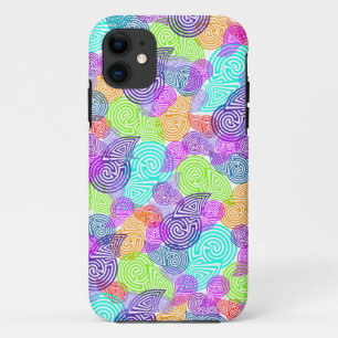 Pattern Art Labyrinths - pastel iPhone 11 Hoesje