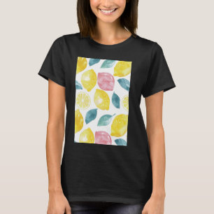 Pattern Art Lemon Fruit Waterverf 4 T-shirt