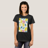  Pattern Art Lemon Fruit Waterverf 4 T-shirt (Voorkant volledig)
