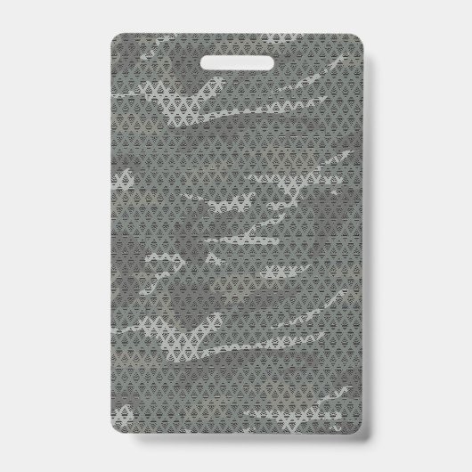 Pattern Artwork Black White Design Geometric Art Badge (Voorkant)