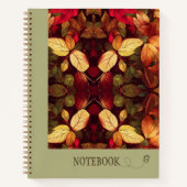 Pattern Autumn Leaves Spiral Notitieboek (Voorkant)