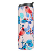 pattern background abstract red kaleidoscope desig thermosbeker (Gedraaid links)