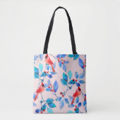 pattern background abstract red kaleidoscope desig tote bag (Voorkant)
