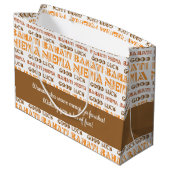 Pattern Bahati Niema, Good Luck in Swahili Groot Cadeauzakje (Achterkant Gekanteld)