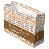 Pattern Bahati Niema, Good Luck in Swahili Groot Cadeauzakje (Voorkant Gekanteld)