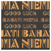 Pattern Bahati Niema, Good Luck in Swahili Stof (Close Up)