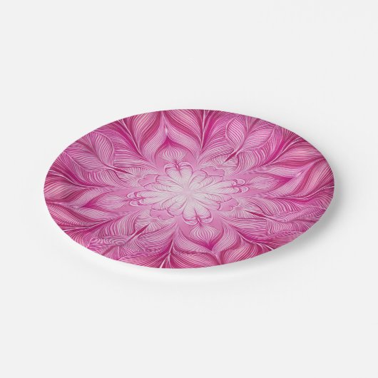 Pattern Batik Pink Papieren Bordje (Gekanteld)